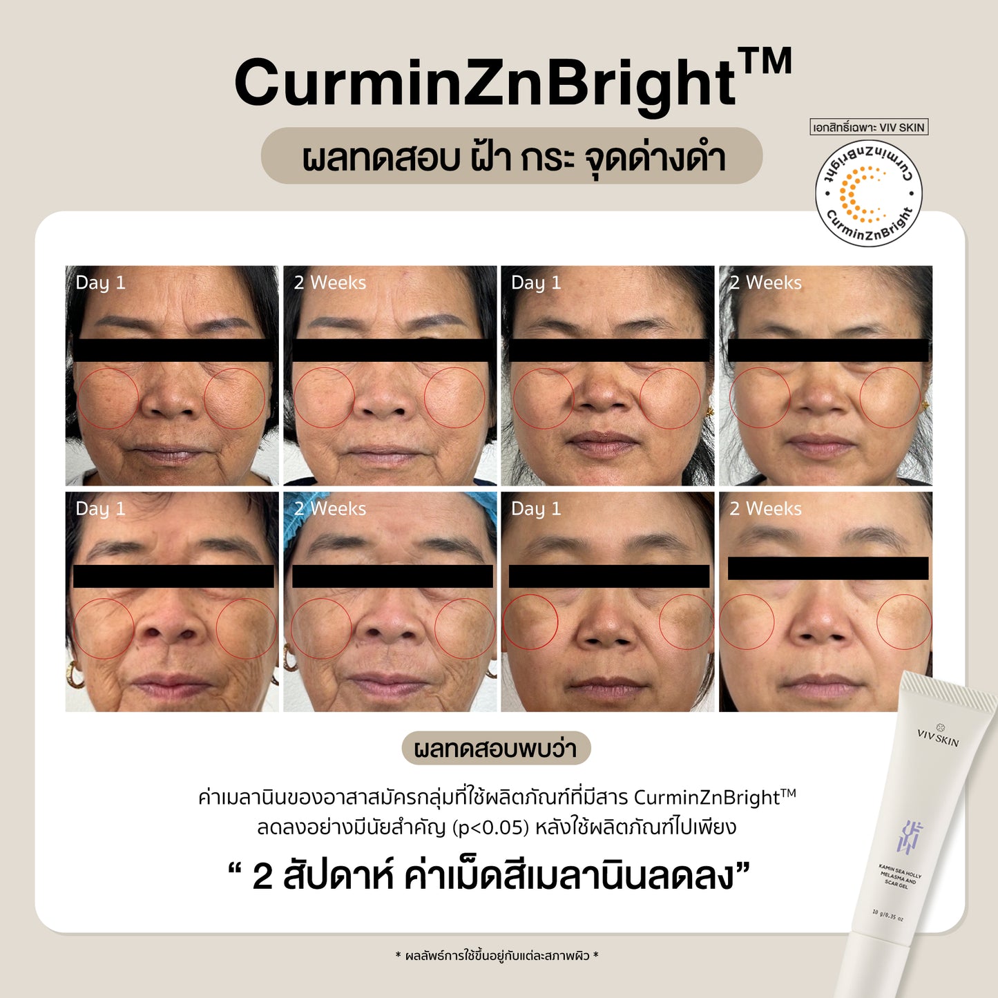 วิฟ สกิน ขมิ้น ซี ฮอลลี เมลาสม่า แอนด์ สการ์ เจล